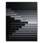 Minimalist Monochrome Geometric Step Gradient Rug