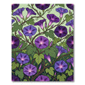 Vibrant Purple Morning Glory Botanical Rug