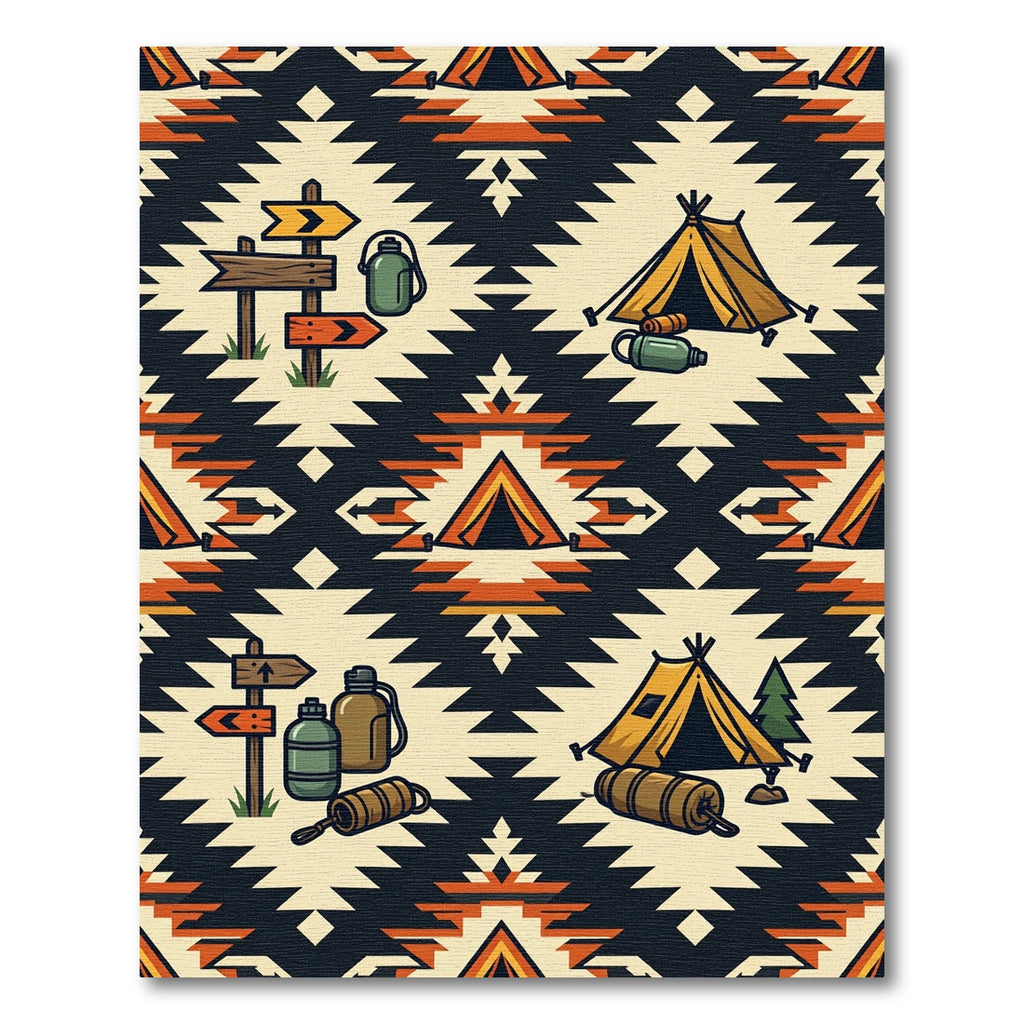 Adventure Inspired Southwestern Geometric Camping Rug