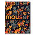 Orange Grey Feline Geometric Arrangement Rug