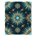 Celestial Teal and Gold Starry Sky Rug