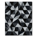 Monochrome Geometric Triangle Abstract Art Rug