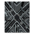 Monochromatic Urban Street Crossroad Rug