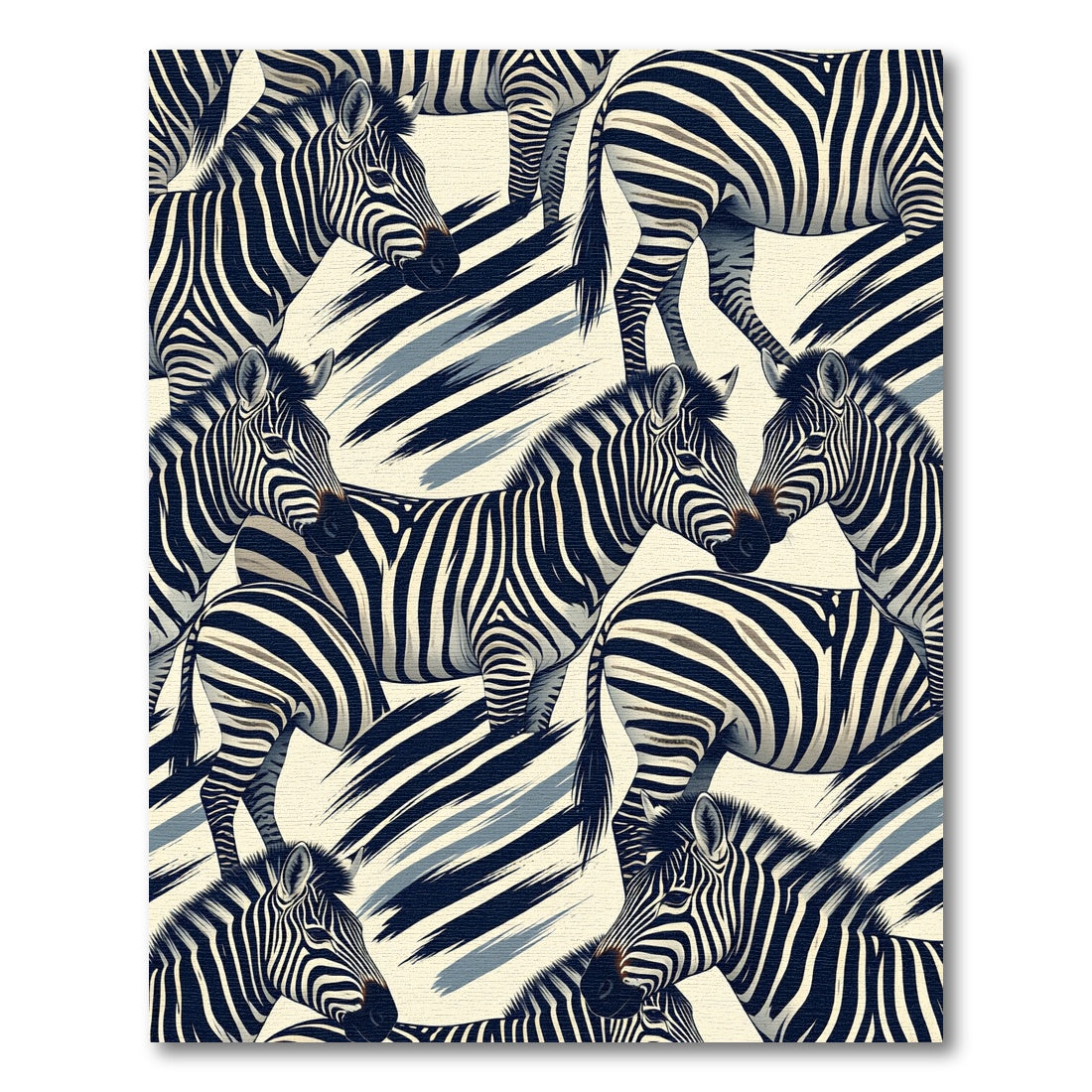 Bold Zebra Stripes Cream Background Rug