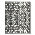 Silver Interlocking Lattice Swirl Rug