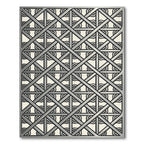 Silver Interlocking Lattice Swirl Rug