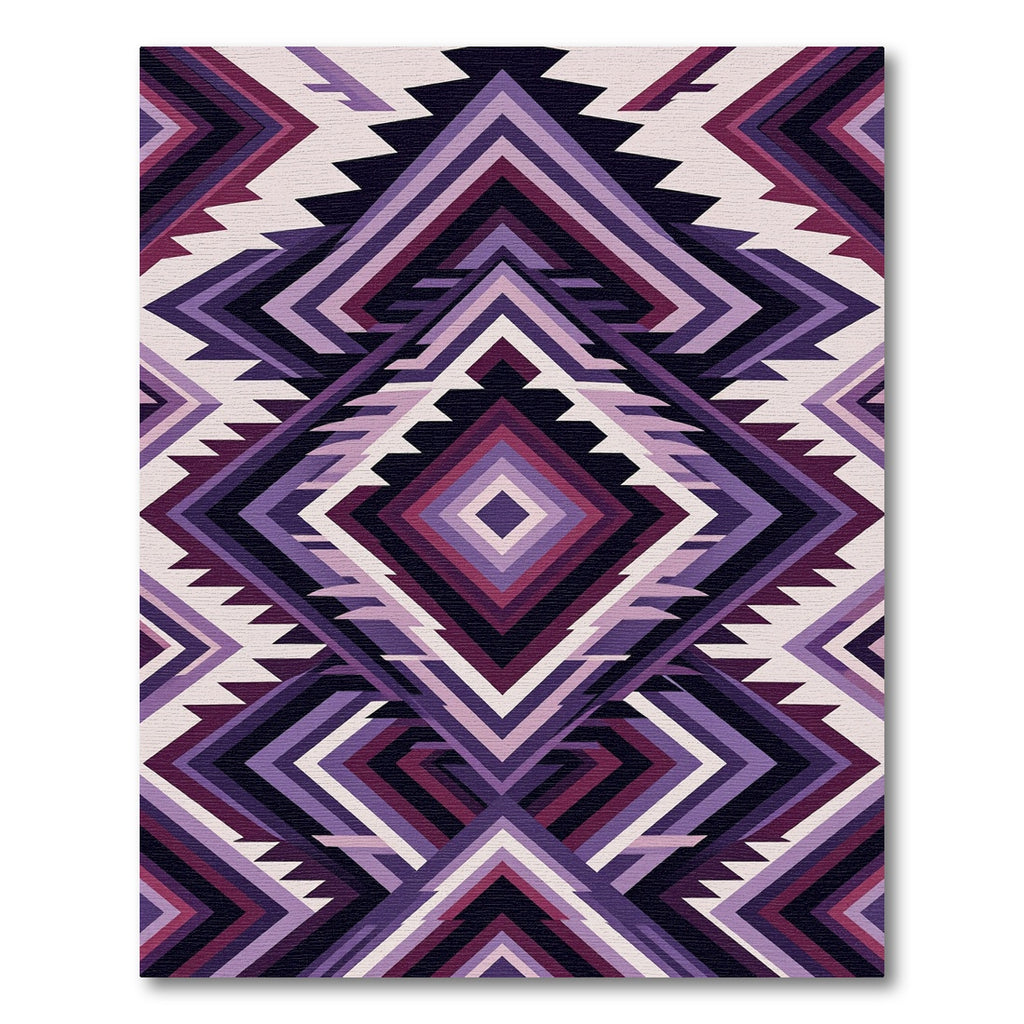 Amethyst Geometric Diamond Chevron Rug