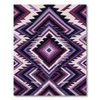 Amethyst Geometric Diamond Chevron Rug