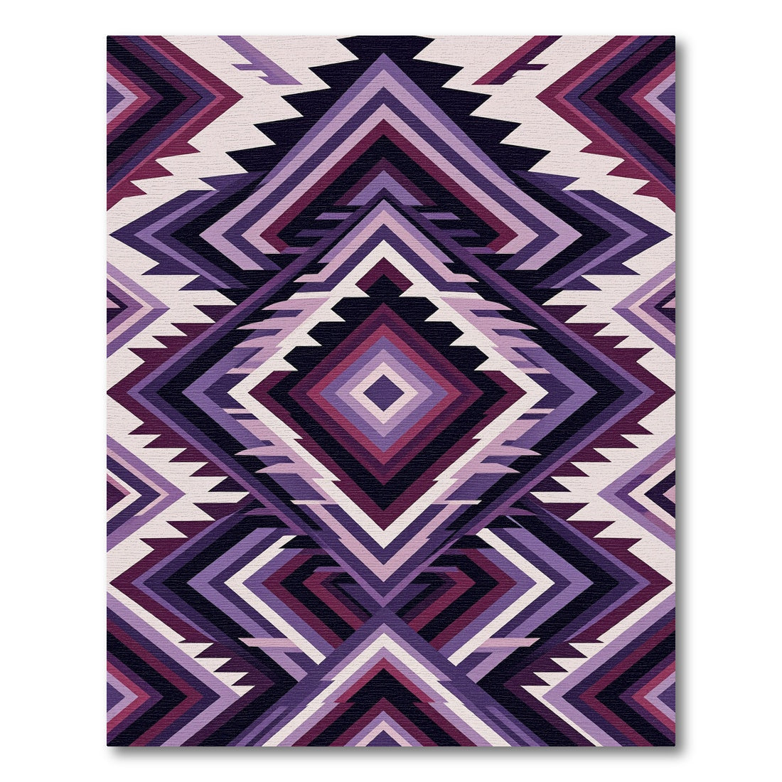 Amethyst Geometric Diamond Chevron Rug