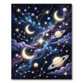 Celestial Starry Night Cosmic Galaxy Rug