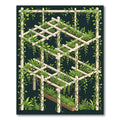 Lush Green Trellis Botanical Garden Rug
