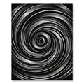Sleek Silver Swirl Abstract Rug