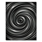 Sleek Silver Swirl Abstract Rug