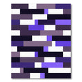 Modern Purple and Dark Geometric Block Rug