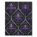 Gothic Purple Floral Stained Glass Rug