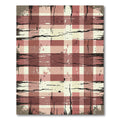 Rustic Red Distressed Plaid Rug