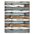 Rustic Weathered Multicolored Wood Planks Rug