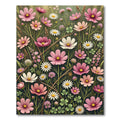 Wildflower Garden Pink Floral Meadow Rug