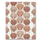 Coastal Shells with Vertical Stripes Rug