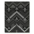 Monochromatic Tribal Chevron Triangle Rug