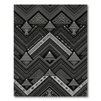 Monochromatic Tribal Chevron Triangle Rug