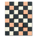 Modern Geometric Block Grid Rug