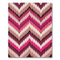 Bold Pink Jagged Chevron Pattern Rug