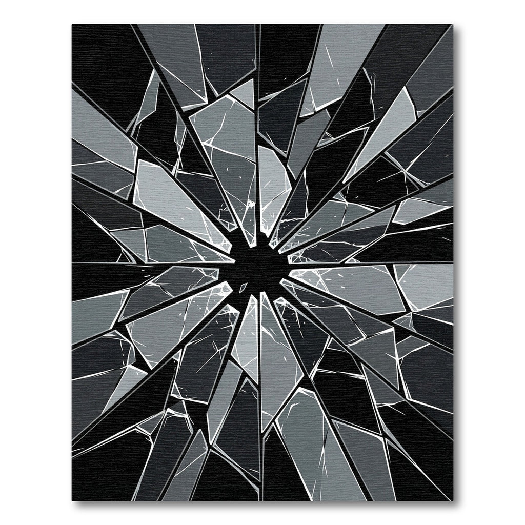 Shard Splintered Glass Monochrome Radiance Rug