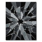 Shard Splintered Glass Monochrome Radiance Rug