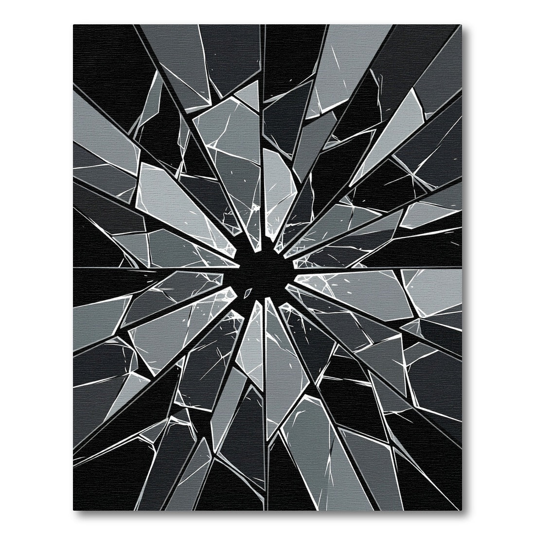 Shard Splintered Glass Monochrome Radiance Rug