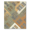 Earthy Hues Rectangular Grid Layout Rug