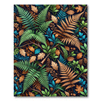Lush Tropical Fern Forest Floor Rug