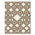 Elegant Neutral Lattice Diamond Cream Rug