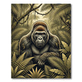 Majestic Golden Gorilla Tropical Jungle Rug