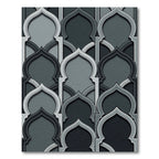 Monochromatic Arabesque Archway Pattern Rug