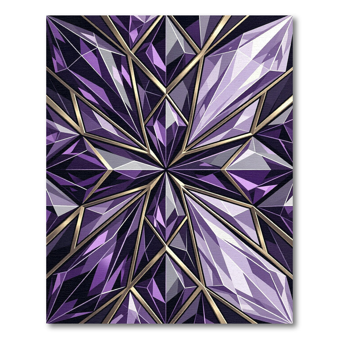 Glistening Amethyst Diamond Facet Rug