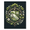 Enchanted Forest Heraldic Shield Rug