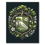 Enchanted Forest Heraldic Shield Rug