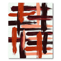 Bold Red Orange Brush Stroke Rug
