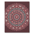 Blush Pink Heart Mandala Round Rug