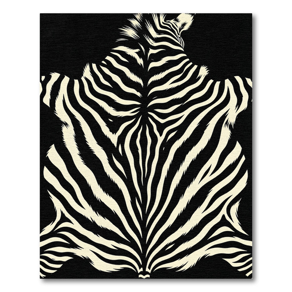 Wild Black White Animal Stripes Rug