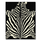 Wild Black White Animal Stripes Rug
