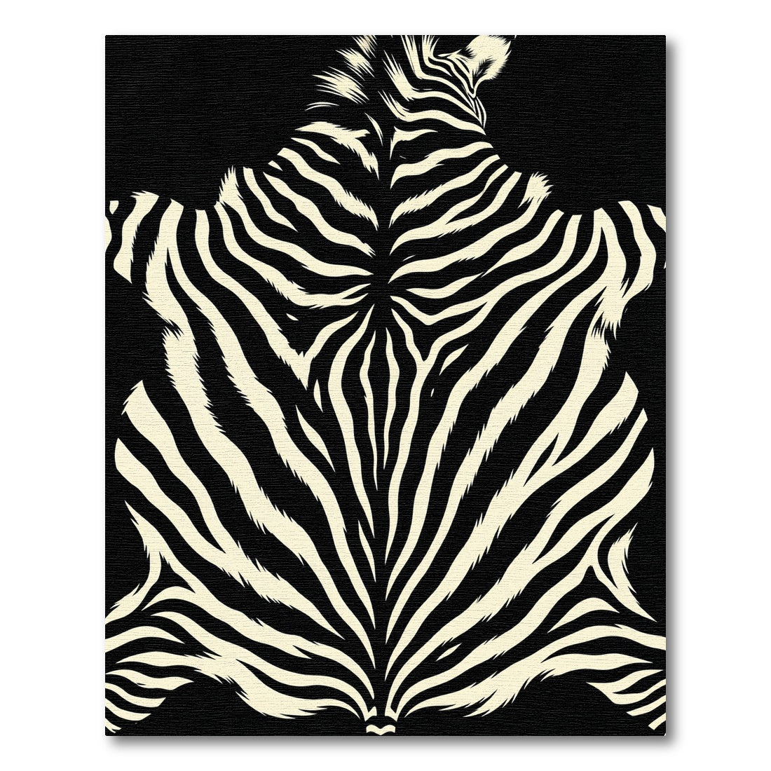 Wild Black White Animal Stripes Rug