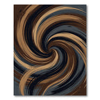 Earthy Brown and Charcoal Swirl Rug