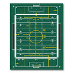 Green Athletic Field Grid Graphic Rug