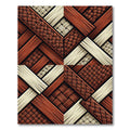 Woven Braided Amber Wood Pattern Rug