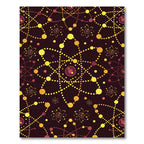 Crimson Yellow Atom Network Rug
