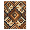 Bold Burnt Orange Geometric Desert Diamond Rug