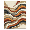 Earthy Abstract Copper Wave Art Rug