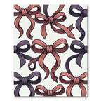 Charming Blush and Plum Bow Ribbon Rug